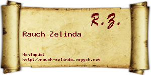 Rauch Zelinda névjegykártya